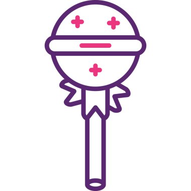 Dondurma. Web simgesi basit illüstrasyon