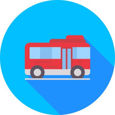 Otobüs. Web simgesi basit illüstrasyon