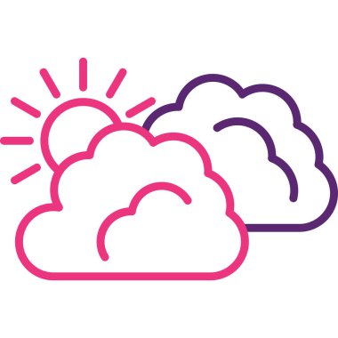 hava simgesi vektörü beyaz arkaplanda izole edildi