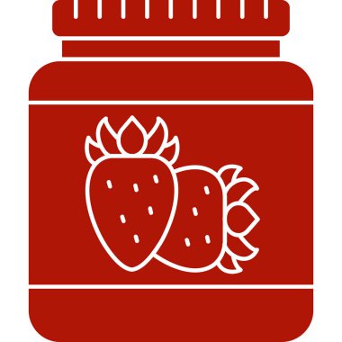 taze çilek suyu ikonu vektör illüstrasyon tasarımı