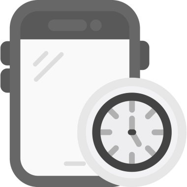 Alarm saati simgesi ana hat biçiminde