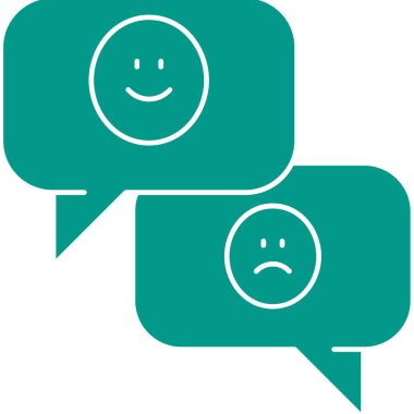 Sohbet baloncukları vektör simgesi düz biçiminde