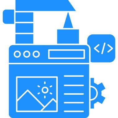 Kodlama geliştirme geliştirme simgesi - taslak biçimi