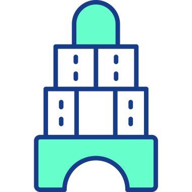 Bina inşaat simgesi - ana hatları biçiminde