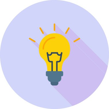 fikir web renk simgesi, vektör illüstrasyonu