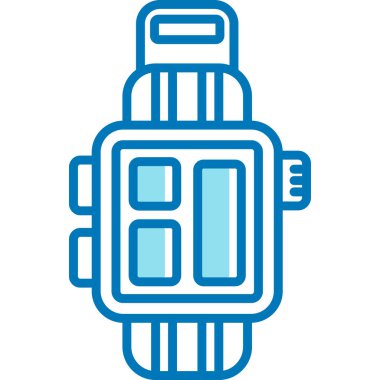 Mavi ve beyaz renkli mavi arkaplanın vektör çizimi