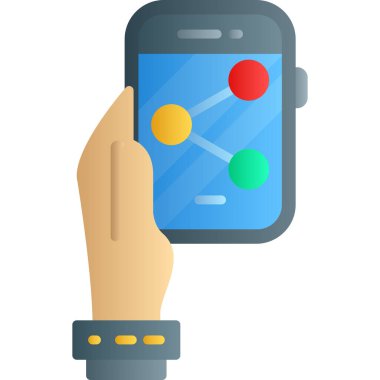 cep telefonu simgesi, düz tasarım