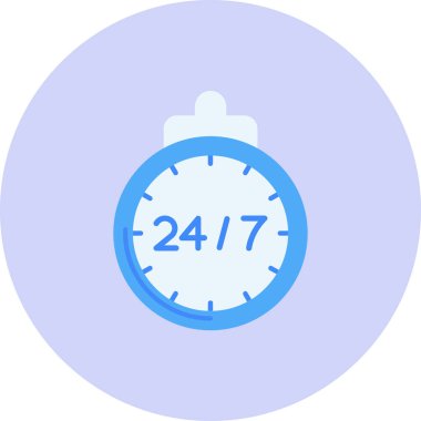 Beyaz arkaplanda saat simgesi, vektör illüstrasyon tasarımı