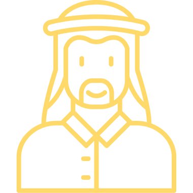 Jesus Flat vektör simgesi