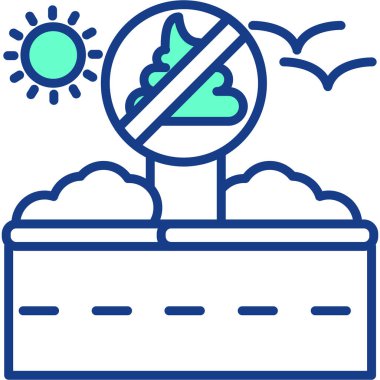 Bir plaj simgesinin vektör çizimi