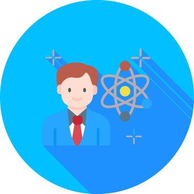 Moda biçimi izole edilmiş arkaplanda atom simgesi