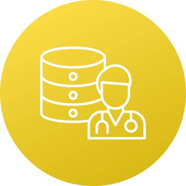 Bir doktor simgesinin vektör çizimi