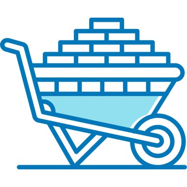 Mavi arkaplanı olan bir sepetin vektör çizimi