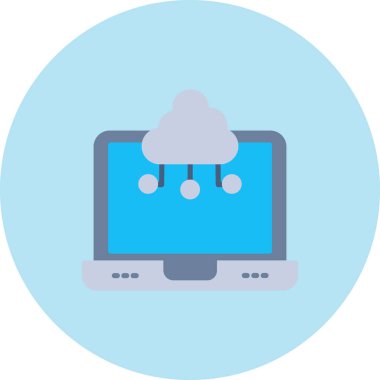 bulut hesaplama vektörü simgesi