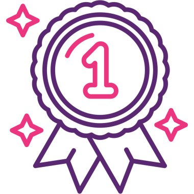 Madalya. Web simgesi vektör illüstrasyonu