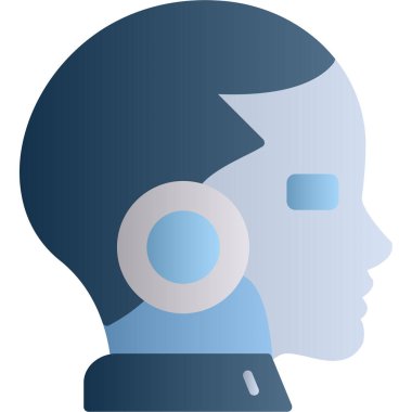 Kadın baş ikonu, vektör illüstrasyon tasarımı. baş profili