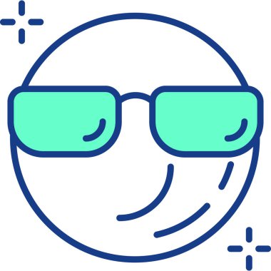 Gözlük. Web simgesi basit illüstrasyon