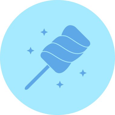 Süpürge simgesinin vektör illüstrasyonu