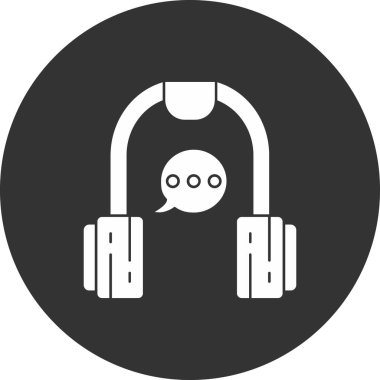 kulaklık simgesi vektör illüstrasyonu