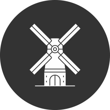 Yel değirmeni simgesi, basit tarzı