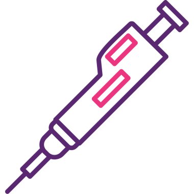 Enjeksiyon. Web simgesi basit illüstrasyon