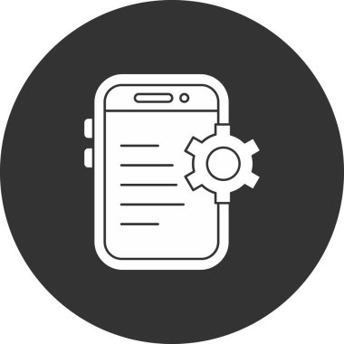 Moda biçimi izole edilmiş arka planda cep telefonu simgesi