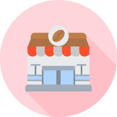 dükkan düz vektör simgesi