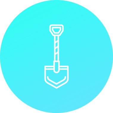 Kürek simgesinin vektör illüstrasyonu