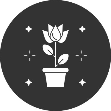 bitki çiçek vektör simgesi