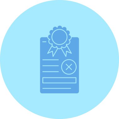 Sertifika ikonu vektör illüstrasyonu