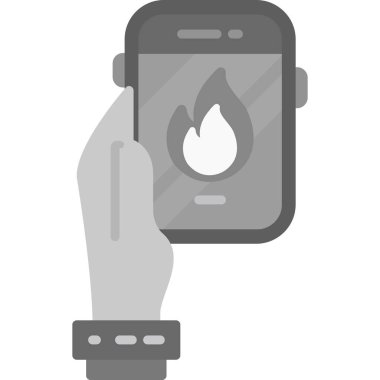 ateş alev ikonu vektör illüstrasyonuName