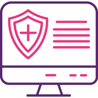Bilgisayar. Web simgesi basit tasarım illüstrasyonu