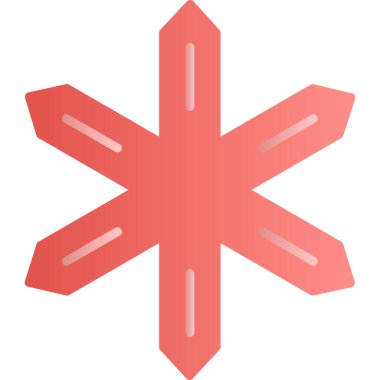 Kar tanesi. Web simgesi basit illüstrasyon