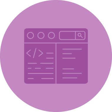 Düz tasarımda web tarayıcısı simgesi