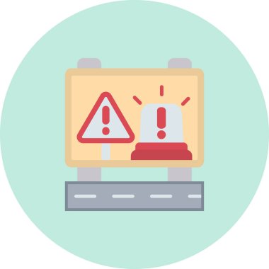 billboard vektör düz simgesi