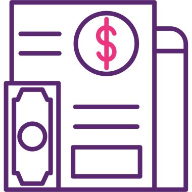 Para için. Web simgesi basit illüstrasyon