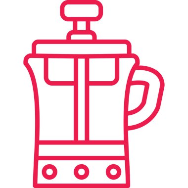 kahve makinesi ikon vektör illüstrasyonu