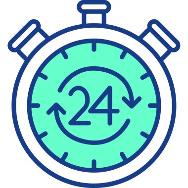 Kronometre simgesi. kronometre vektör simgesi düz renk