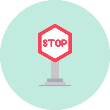 Dur tabelası. Web simgesi basit illüstrasyon