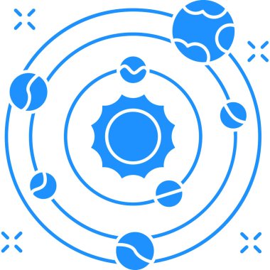 Atom simgesi, basit vektör çizim