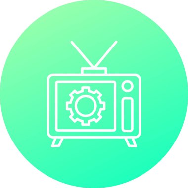 TV simgesi vektör illüstrasyonu