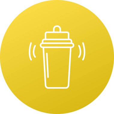 Benzersiz kahve fincanı vektör çizgisi simgesi