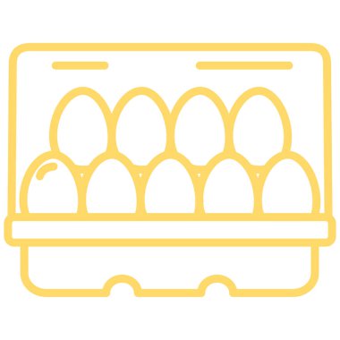 Yumurtalar. Web simgesi basit illüstrasyon