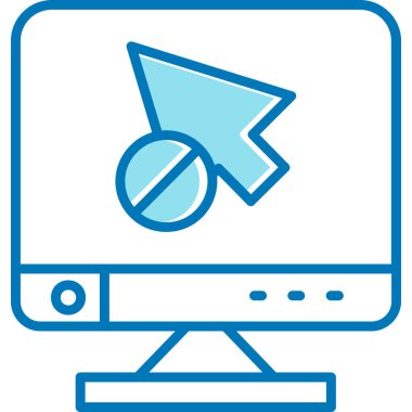 Bilgisayar. Web simgesi basit tasarım