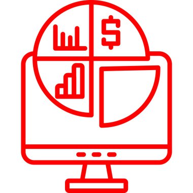 İş ikonu. Web için para vektör simgelerinin basit illüstrasyonu