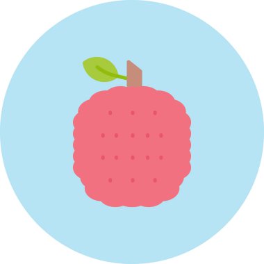 taze meyve düz vektör simgesi