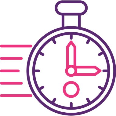 Kronometre simgesi. vektör illüstrasyonu