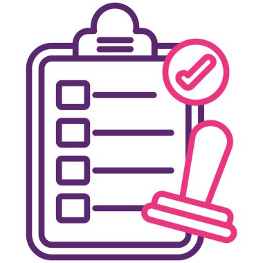 Kontrol listesi simgesi vektör illüstrasyonu