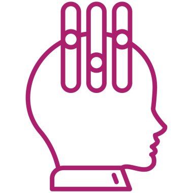 Beyin. Web simgesi basit illüstrasyon