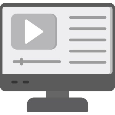 video simgesi, vektör illüstrasyonunu çal